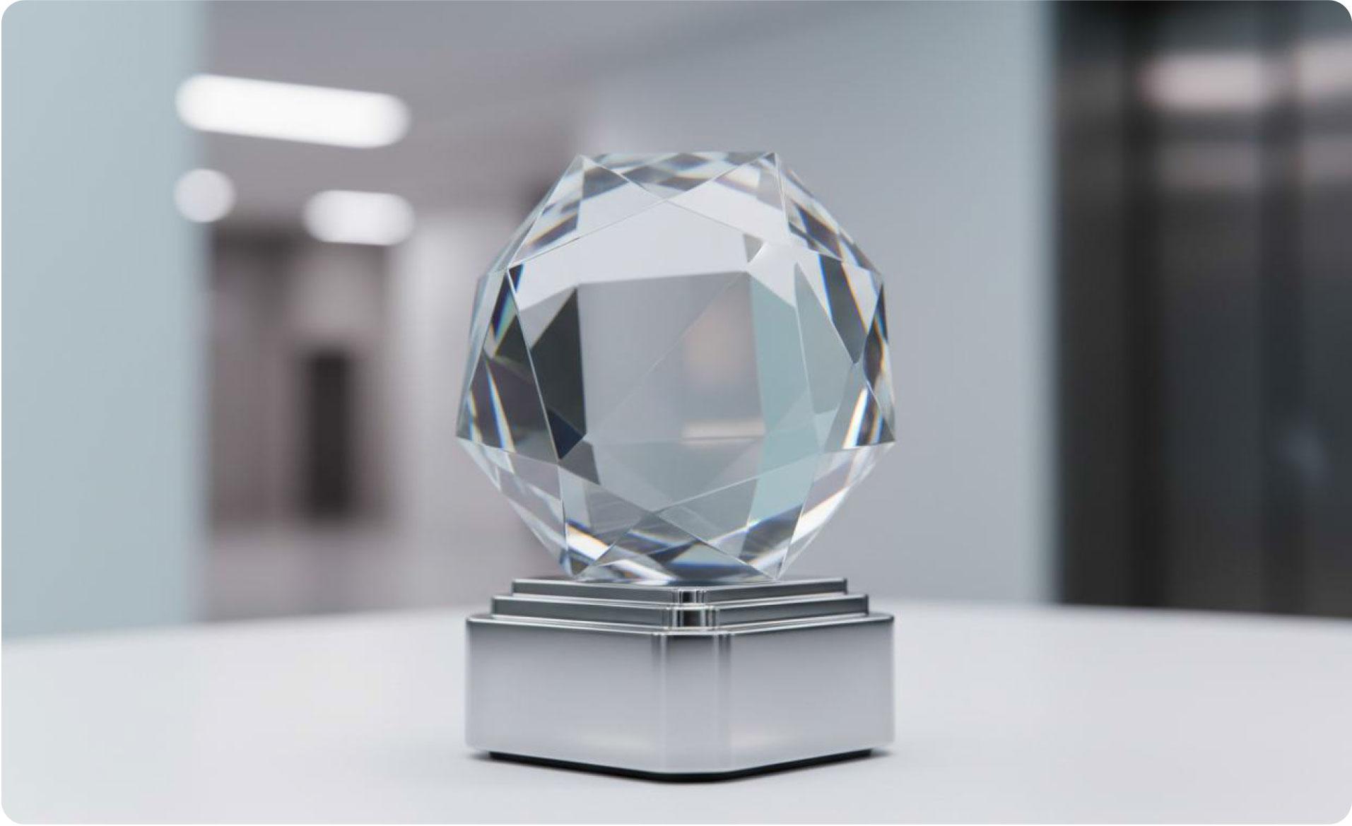 Global Growth Award trophy